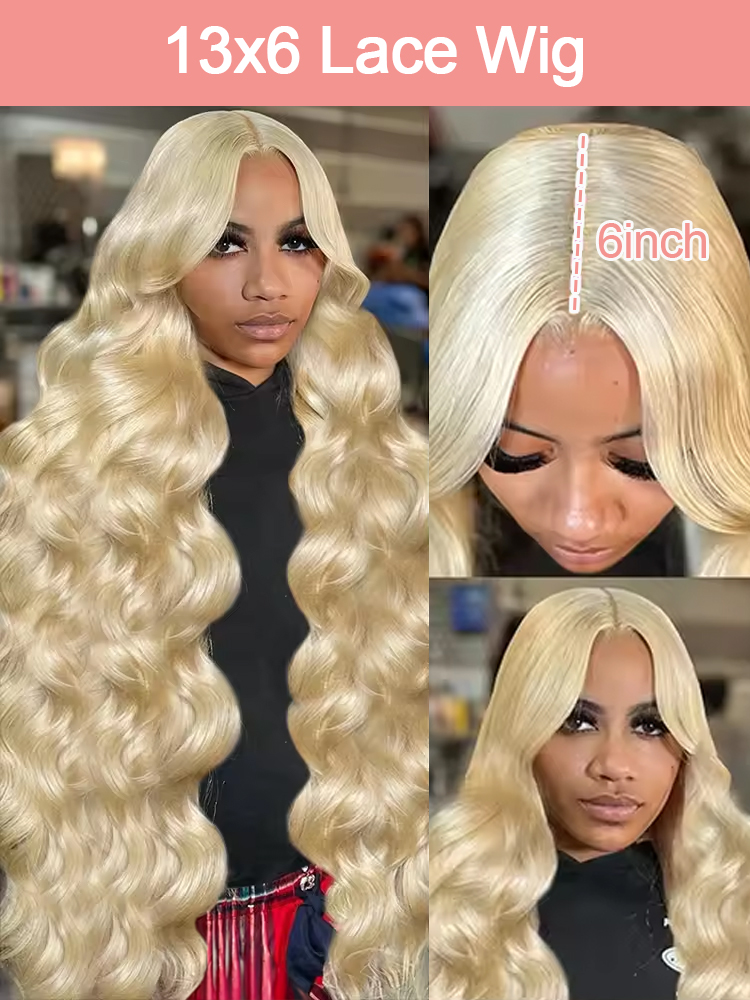 36 40 Inch 613 Honey Blonde Bo - 613 Blonde Body Wave Lace Front Wig recension och pris