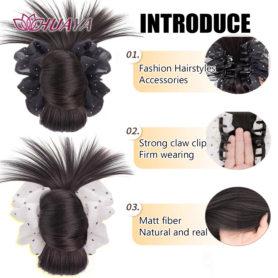Synthetic Claw Clip Ponytail E - Claw Clip Messy Bun Hair Piece recension och pris