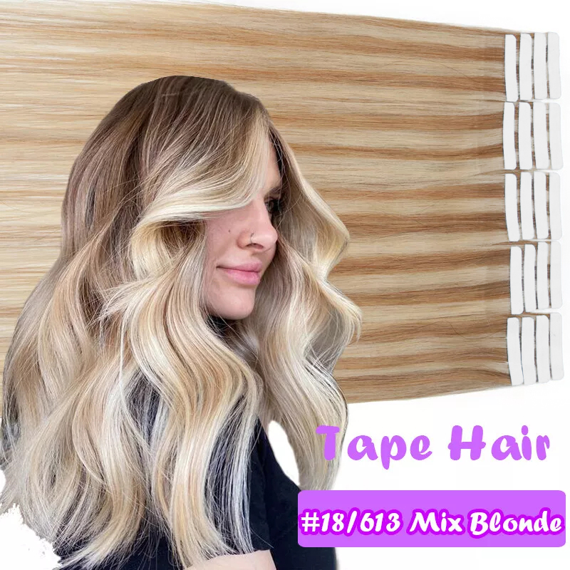 Real Human Hair Straight Tape  - Invisible Tape In Extensions Real Hair recension och pris