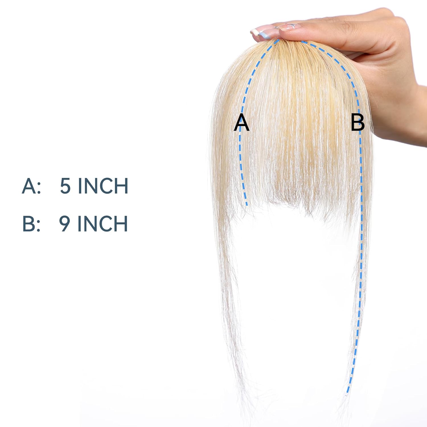 100% Human Hair Wispy Bangs Cl - Seamless Clip In Hair Extensions Human Hair recension och pris