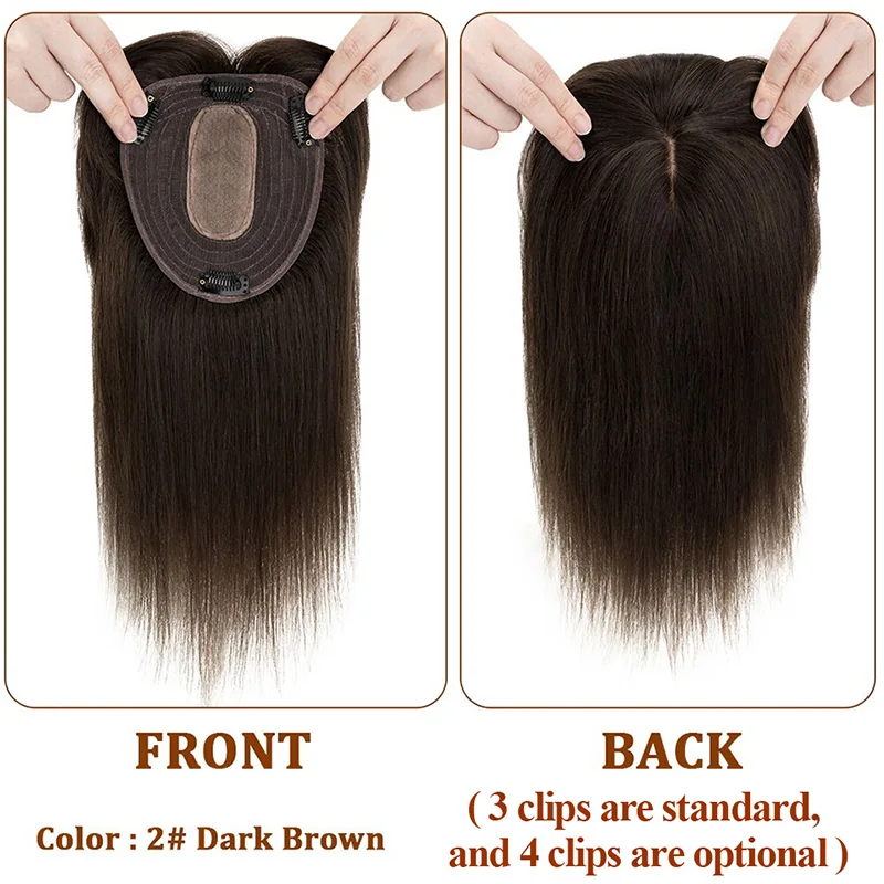 Silk Base Top Women Topper Cli - Seamless Clip In Hair Extensions Human Hair recension och pris
