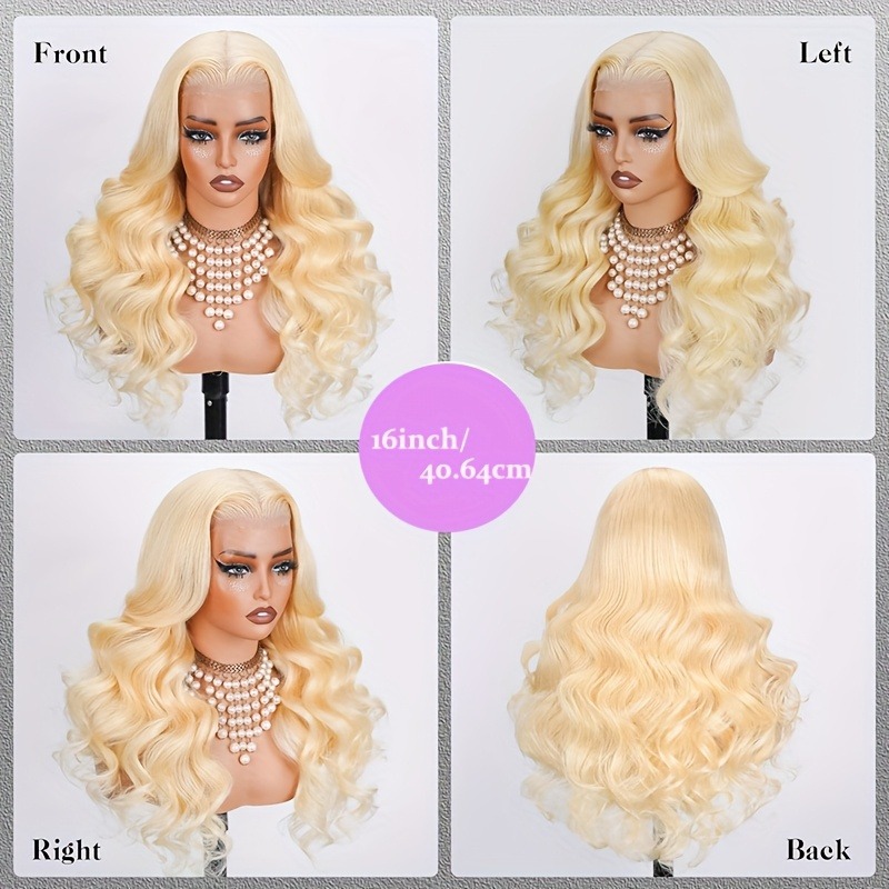 613 Lace Front Wig Human Hair  - 613 Blonde Body Wave Lace Front Wig recension och pris