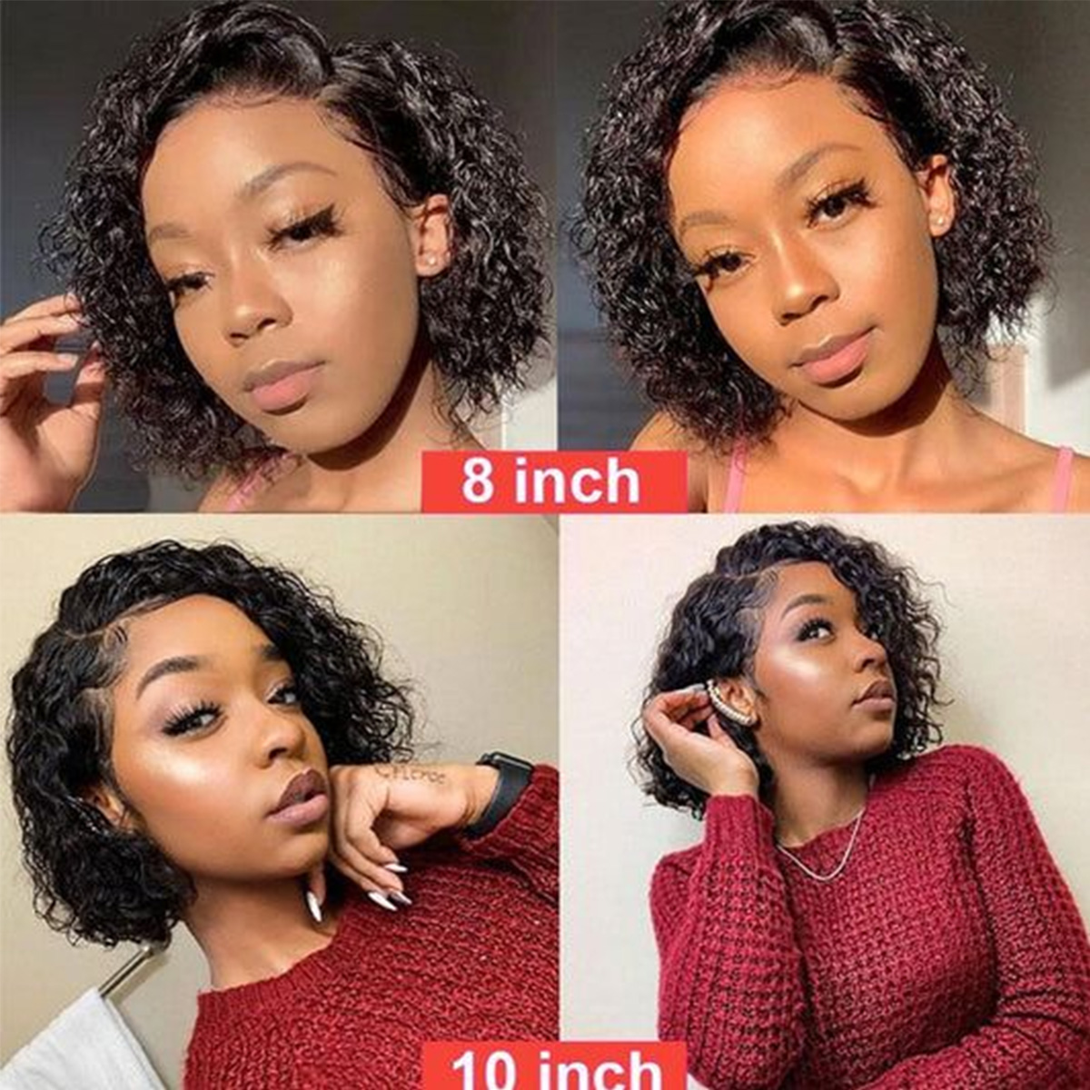 Deep Wave Wigs Human Hair 180  - Glueless Wear And Go Human Hair Wig recension och pris