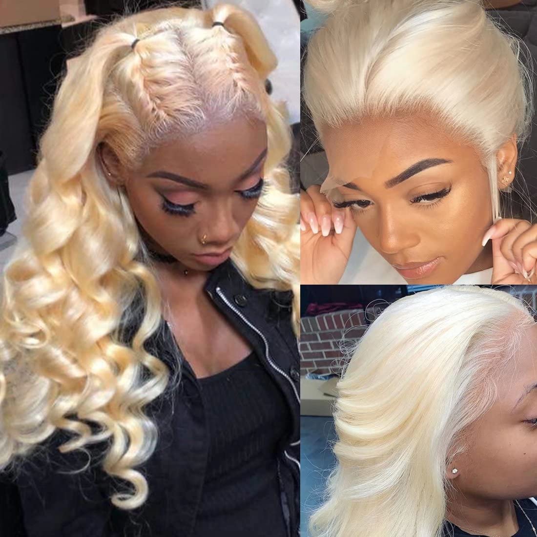 200% Density Straight Silky 61 - 613 Blonde Body Wave Lace Front Wig recension och pris