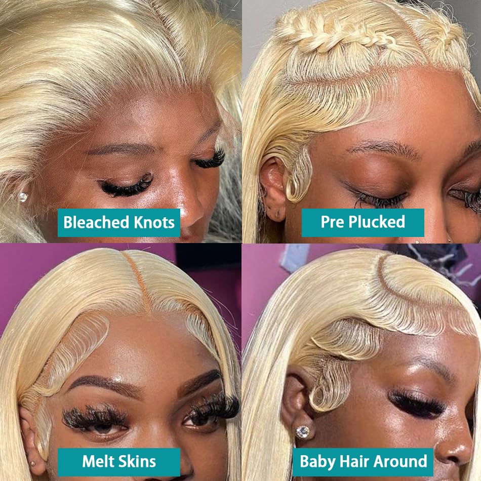 200% Density Straight Silky 61 - 613 Blonde Body Wave Lace Front Wig recension och pris