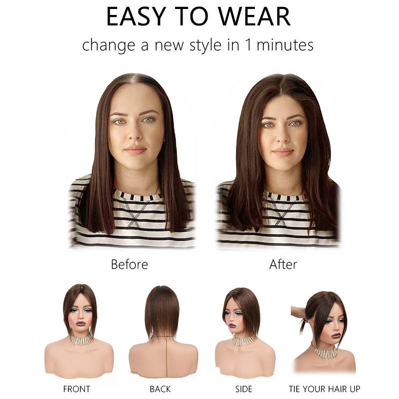 10 Inch 100% Human Hair 13X12c - Seamless Clip In Hair Extensions Human Hair recension och pris